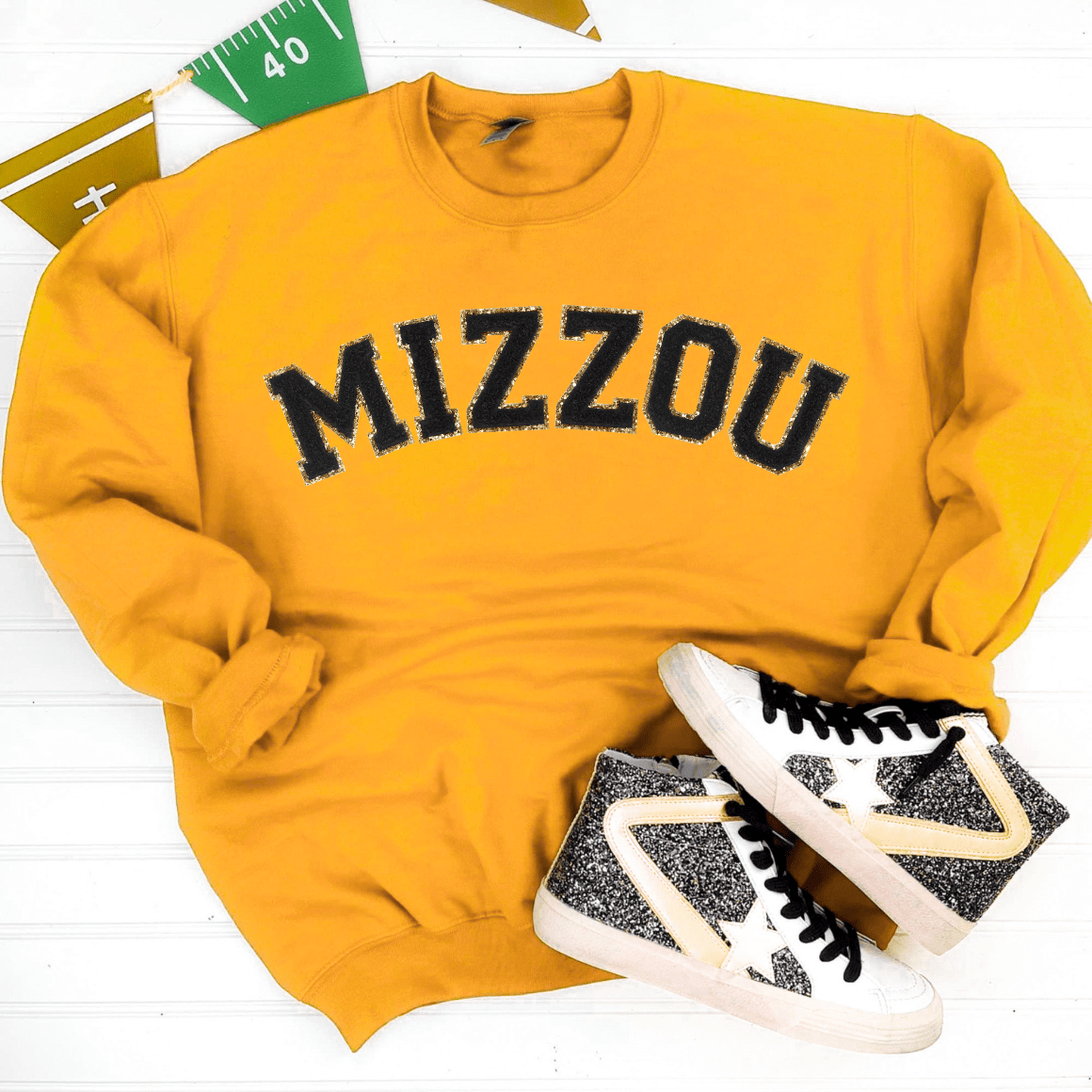 PREORDER: Game Day Patch Sweatshirt-Womens-Stay Foxy Boutique, Florissant, Missouri